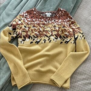 Sundance Brown and Gold Patterned Sweater